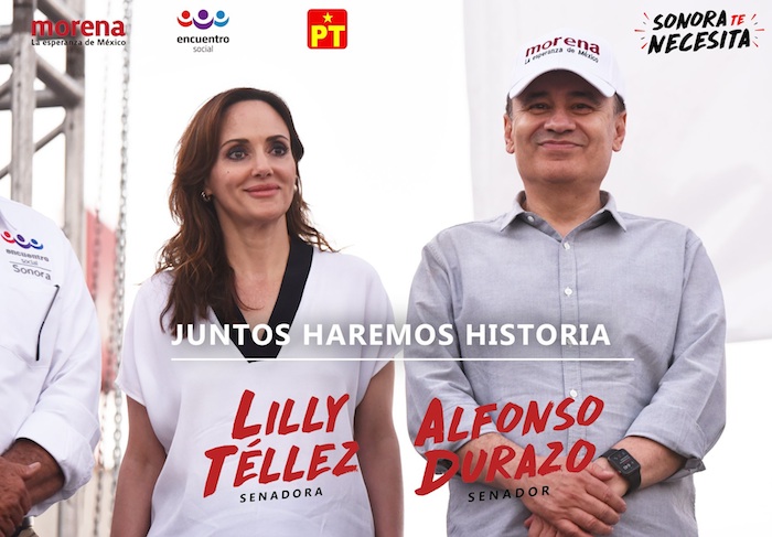 Lilly Téllez y Alfonso Durazo.