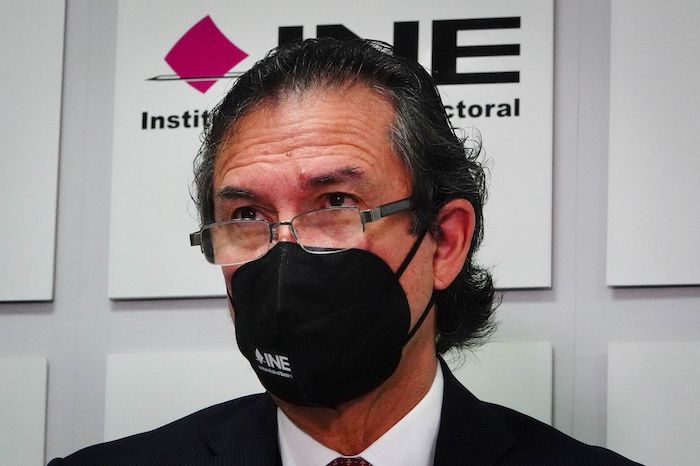 El 14 de diciembre de 2022, Edmundo Jacobo, Secretario Ejecutivo del INE, durante la conferencia a medios de comunicación desde la sede del Instituto Nacional Electoral.