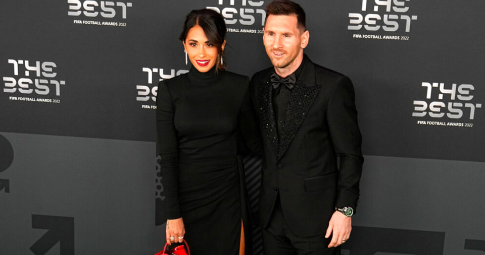 Lionel Messi y su esposa