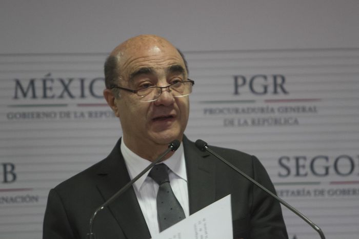 Jesús Murillo Karam, entonces titular de la Procuraduría General de la República (PGR), en una conferencia de prensa de diciembre de 2014.