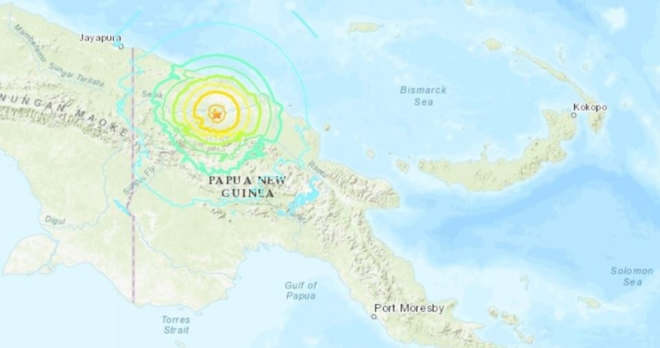 Terremoto de magnitud 7 en Papúa Nueva Guinea.