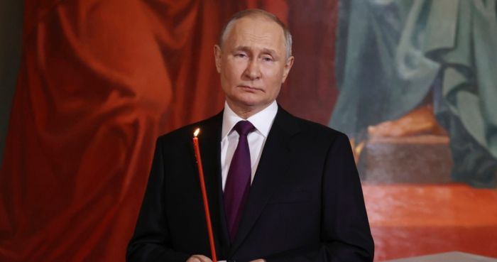 El Presidente ruso Vladímir Putin en un evento en Moscú el 15 de abril de 2023.